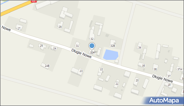 Długie Nowe, Długie Nowe, 32A, mapa Długie Nowe