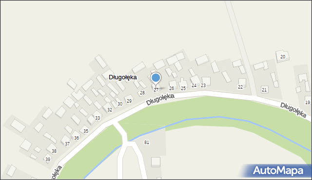 Długołęka, Długołęka, 27, mapa Długołęka