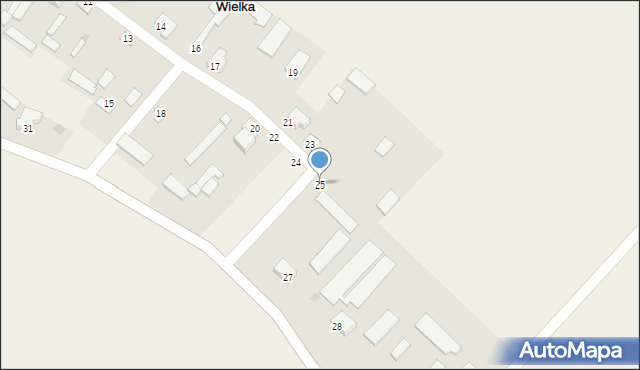 Długołęka Wielka, Długołęka Wielka, 25, mapa Długołęka Wielka