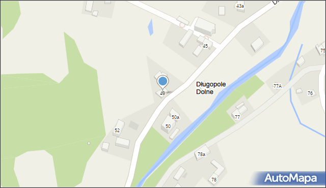 Długopole Dolne, Długopole Dolne, 49, mapa Długopole Dolne