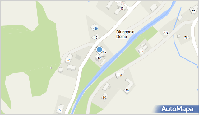 Długopole Dolne, Długopole Dolne, 50, mapa Długopole Dolne