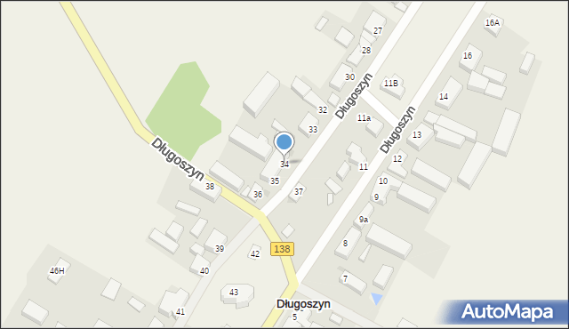 Długoszyn, Długoszyn, 34, mapa Długoszyn