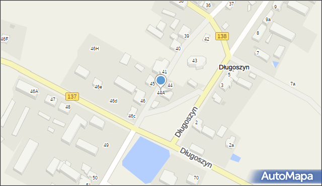 Długoszyn, Długoszyn, 44A, mapa Długoszyn