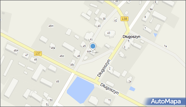 Długoszyn, Długoszyn, 44B, mapa Długoszyn