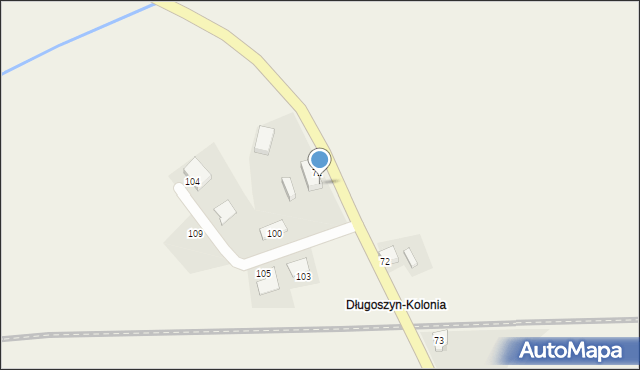 Długoszyn, Długoszyn, 71a, mapa Długoszyn