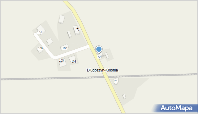 Długoszyn, Długoszyn, 72, mapa Długoszyn