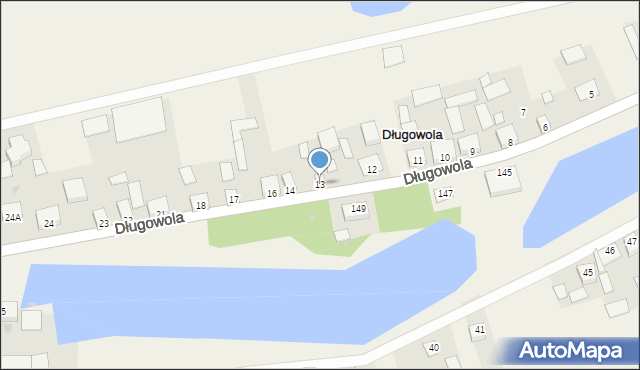 Długowola, Długowola, 13, mapa Długowola