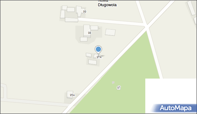 Długowola, Długowola, 97A, mapa Długowola