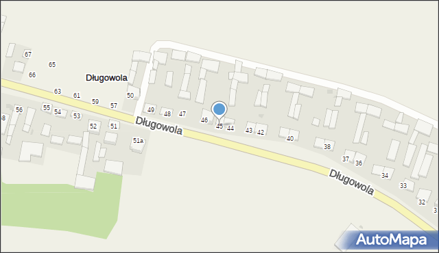 Długowola, Długowola, 45, mapa Długowola