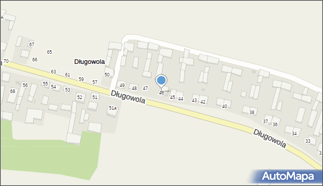 Długowola, Długowola, 46, mapa Długowola