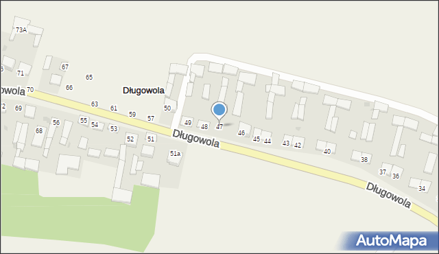 Długowola, Długowola, 47, mapa Długowola