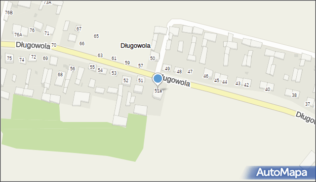 Długowola, Długowola, 51a, mapa Długowola