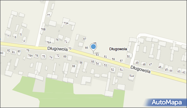 Długowola, Długowola, 64, mapa Długowola