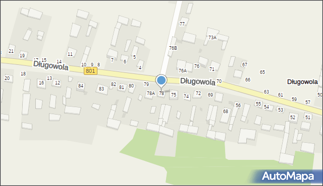 Długowola, Długowola, 78, mapa Długowola