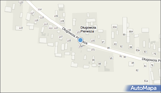 Długowola Pierwsza, Długowola Pierwsza, 104, mapa Długowola Pierwsza