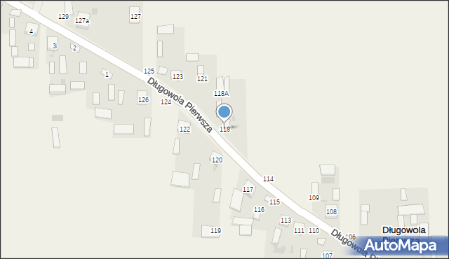 Długowola Pierwsza, Długowola Pierwsza, 118, mapa Długowola Pierwsza