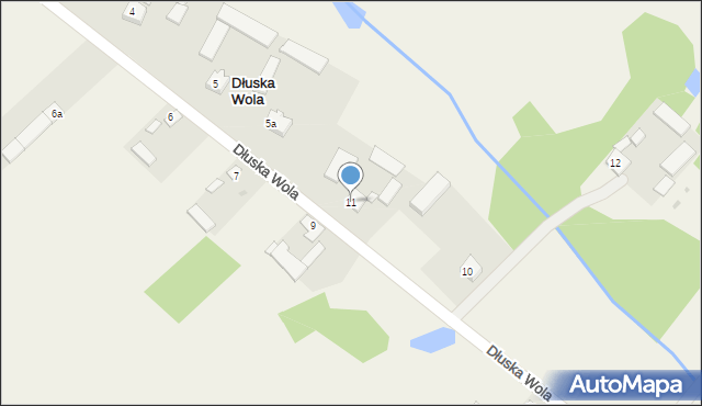 Dłuska Wola, Dłuska Wola, 11, mapa Dłuska Wola