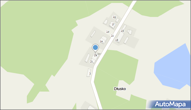 Dłusko, Dłusko, 2a, mapa Dłusko