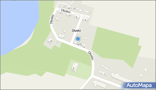 Dłusko, Dłusko, 5, mapa Dłusko