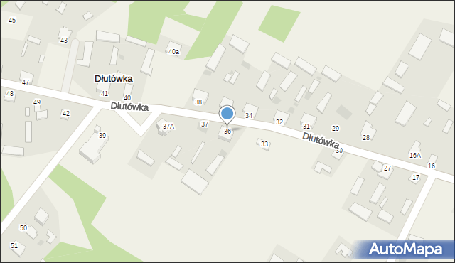 Dłutówka, Dłutówka, 36, mapa Dłutówka