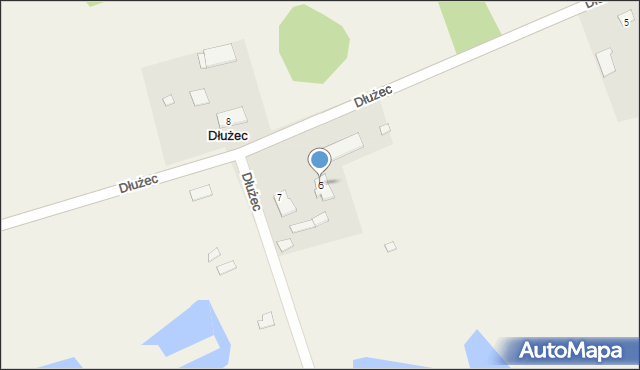 Dłużec, Dłużec, 6, mapa Dłużec