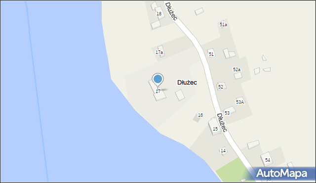 Dłużec, Dłużec, 17, mapa Dłużec