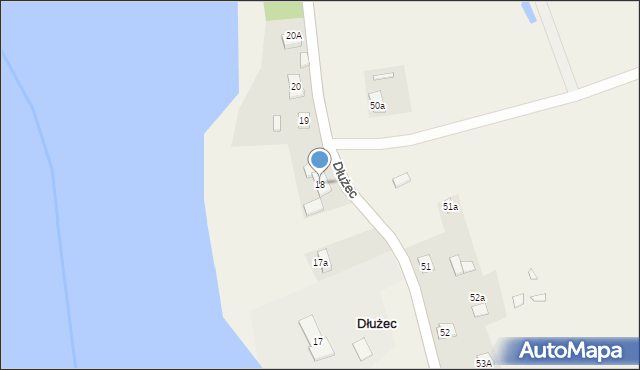 Dłużec, Dłużec, 18, mapa Dłużec