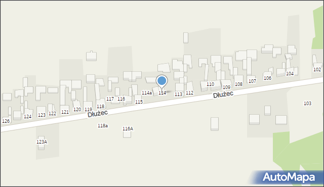 Dłużec, Dłużec, 114, mapa Dłużec