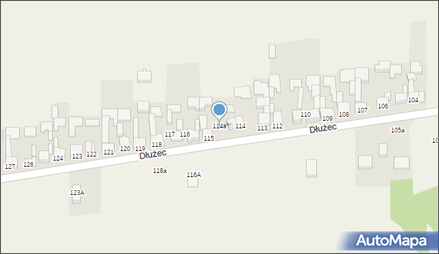 Dłużec, Dłużec, 114a, mapa Dłużec