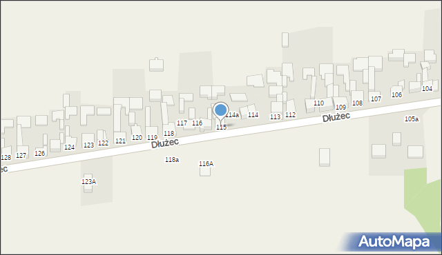 Dłużec, Dłużec, 115, mapa Dłużec