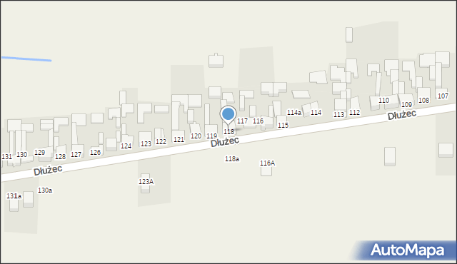 Dłużec, Dłużec, 118, mapa Dłużec