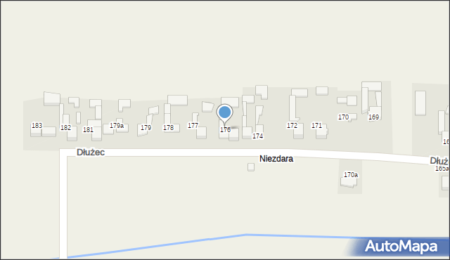 Dłużec, Dłużec, 176, mapa Dłużec