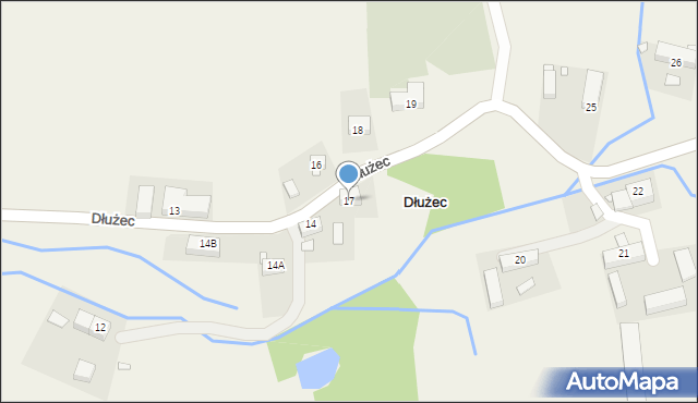 Dłużec, Dłużec, 17, mapa Dłużec