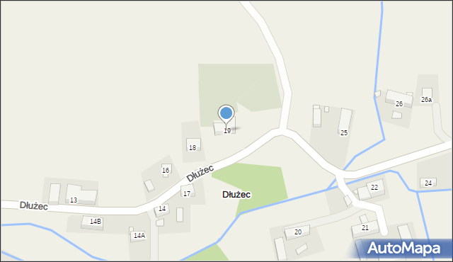 Dłużec, Dłużec, 19, mapa Dłużec