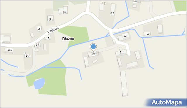 Dłużec, Dłużec, 20, mapa Dłużec