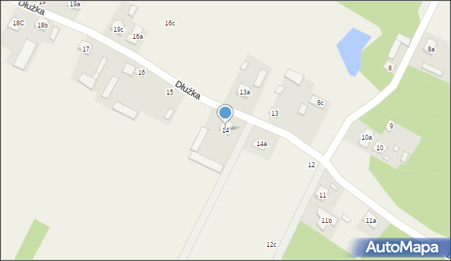 Dłużka, Dłużka, 14, mapa Dłużka