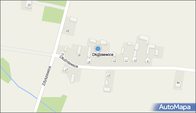 Dłużniewice, Dłużniewice, 14, mapa Dłużniewice