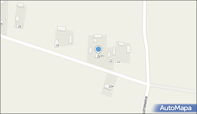 Dłużniewice, Dłużniewice, 23, mapa Dłużniewice