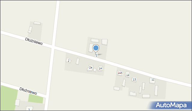 Dłużniewo, Dłużniewo, 1, mapa Dłużniewo