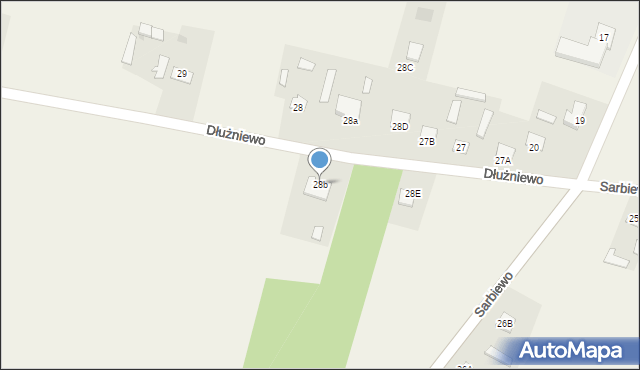 Dłużniewo, Dłużniewo, 28b, mapa Dłużniewo