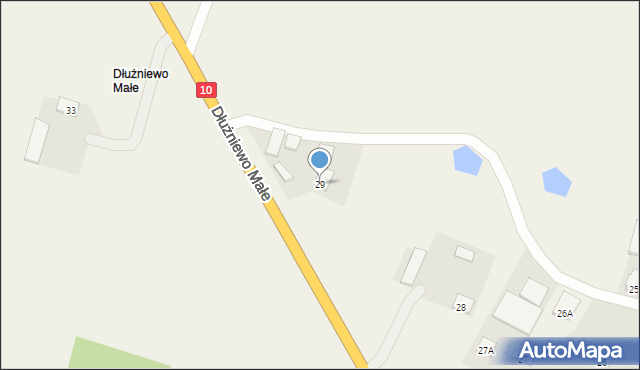 Dłużniewo Duże, Dłużniewo Małe, 29, mapa Dłużniewo Duże