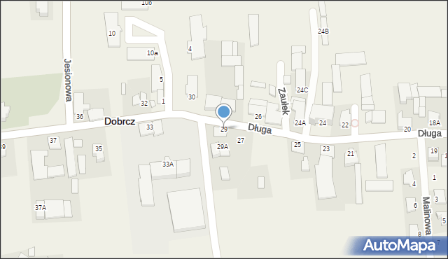 Dobrcz, Długa, 29, mapa Dobrcz