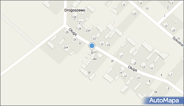 Drogoszewo, Długa, 20, mapa Drogoszewo