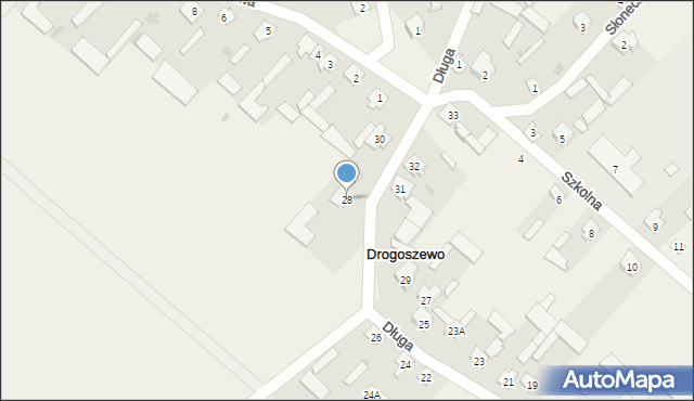 Drogoszewo, Długa, 28, mapa Drogoszewo