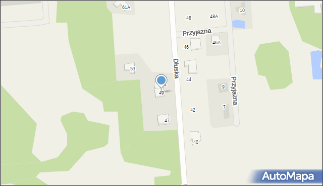 Duchnów, Dłuska, 49, mapa Duchnów