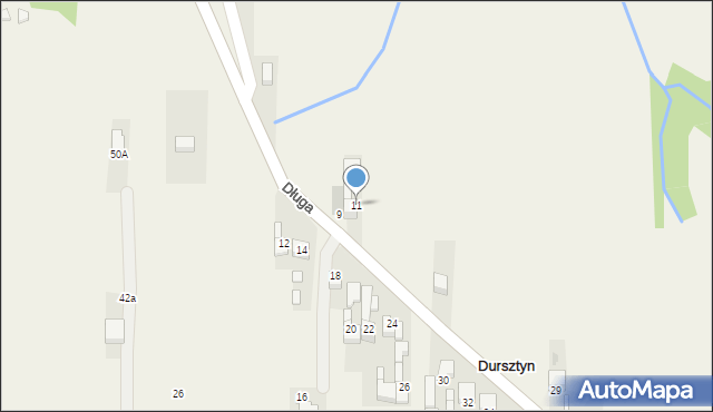 Dursztyn, Długa, 11, mapa Dursztyn