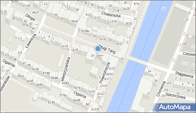 Gdańsk, Długi Targ, 20/21, mapa Gdańska