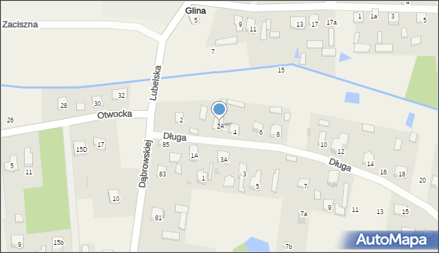 Glina, Długa, 2A, mapa Glina