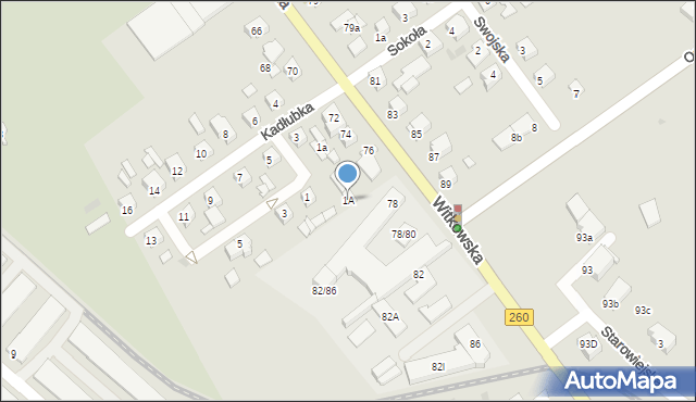 Gniezno, Długosza Jana, 1A, mapa Gniezna