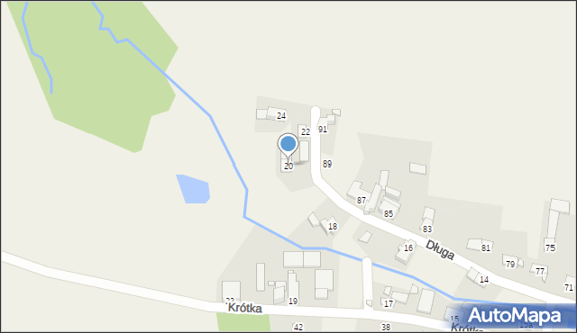 Grabin, Długa, 20, mapa Grabin